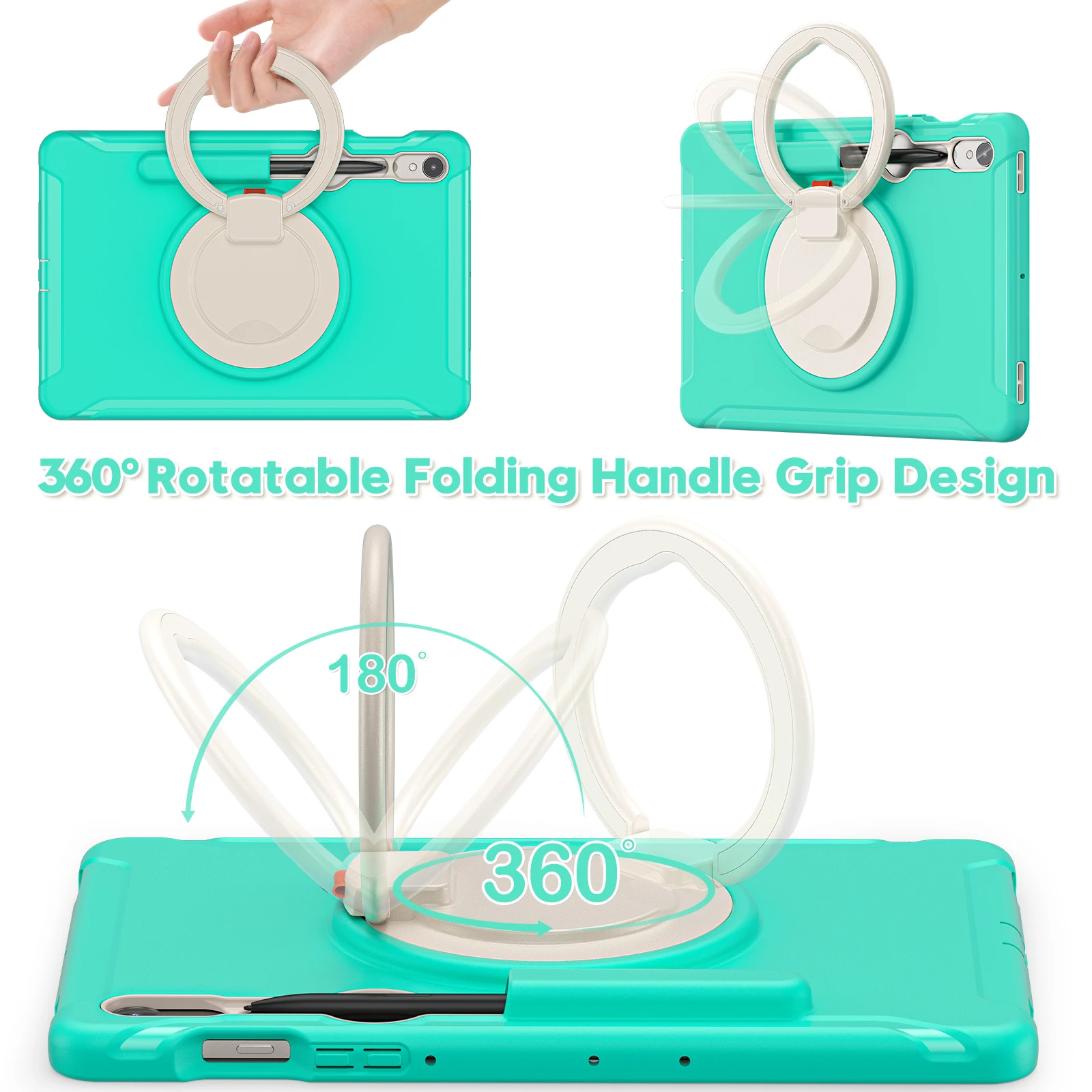 Universal Stand Case for Tablets - Protective Cover with Adjustable Viewing Angles