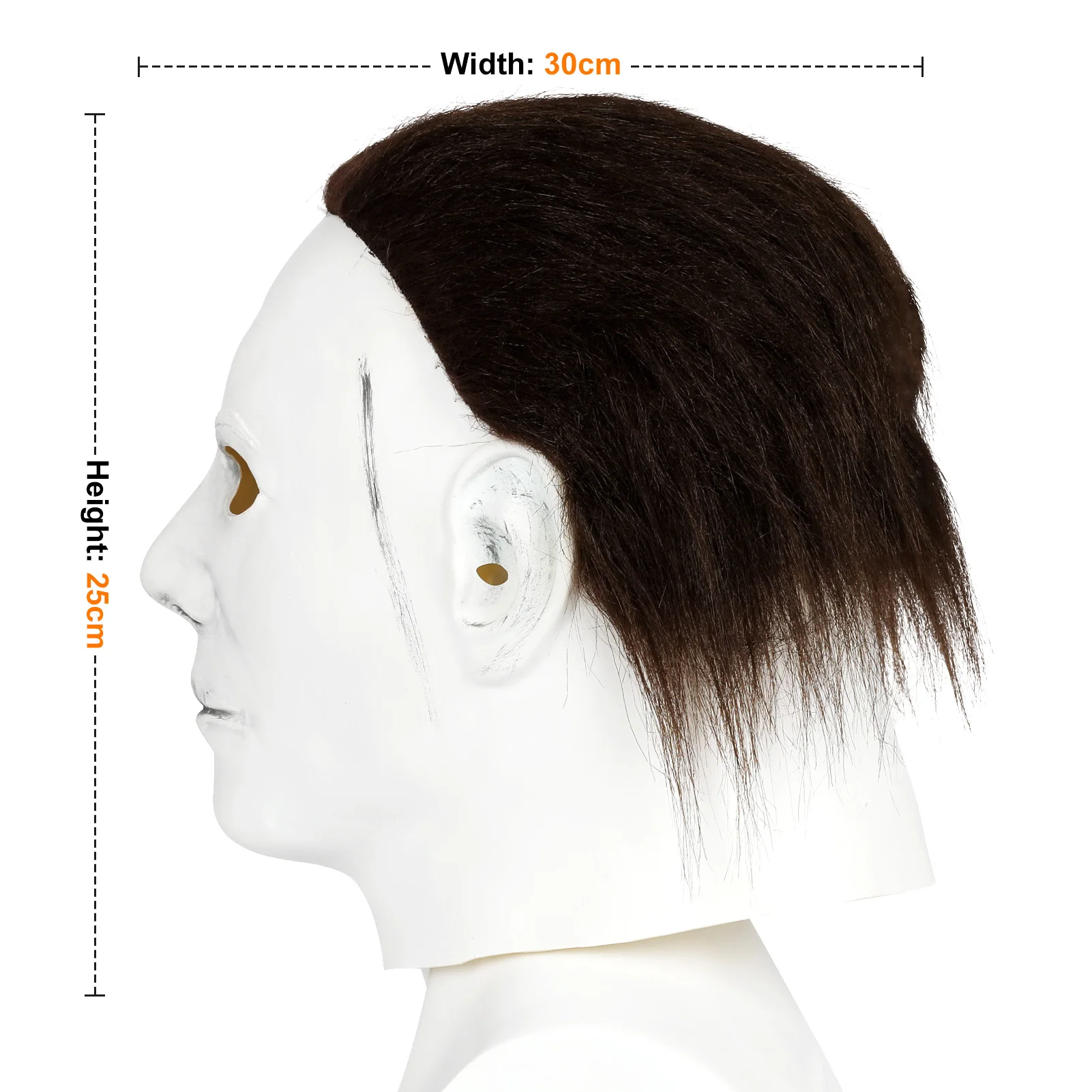 New Michael Myers Mask Cosplay Scary Movie Halloween Latex White Helmet Horror Headgear Masquerade Party Classic Prop