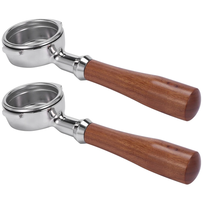 2X 58Mm Stainless Steel Coffee Machine E61 No Base Filter Bracket Bottomless Handle Spoon Wooden | Дом и сад