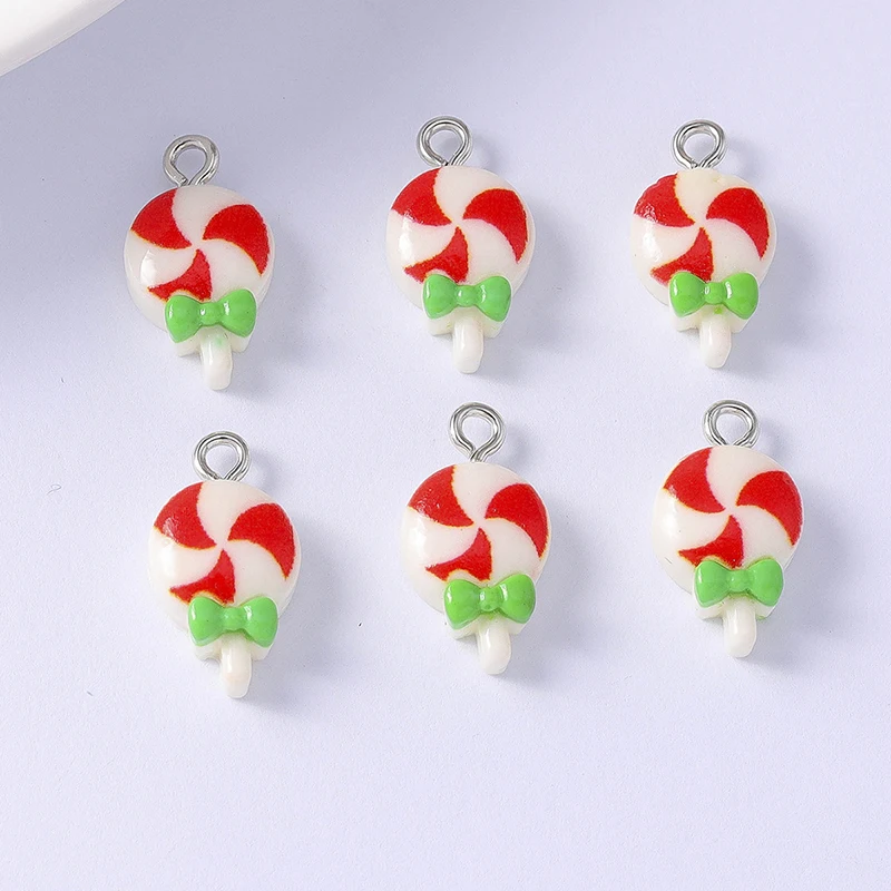 Duarte 20 Teile/los Nette Harz Weihnachten Santa Claus Baum Deer Charms Anhänger für Schmuck Machen Halsketten Ohrringe DIY Handwerk Geschenk – Detail 12