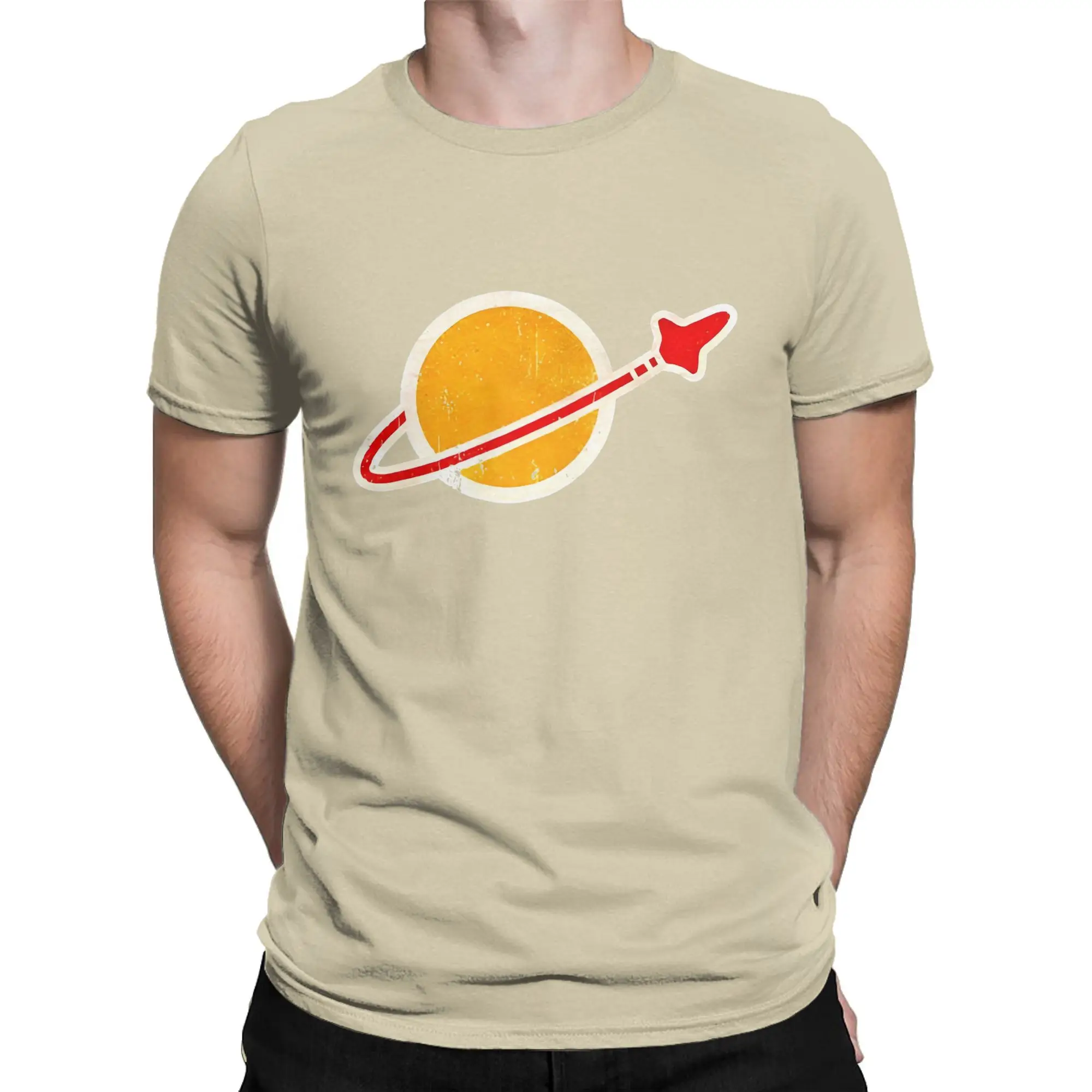 Classic Spaceman Vintage Lego Space 100% Cotton Men's T-Shirt – Round Collar, Short Sleeve Novelty Tee