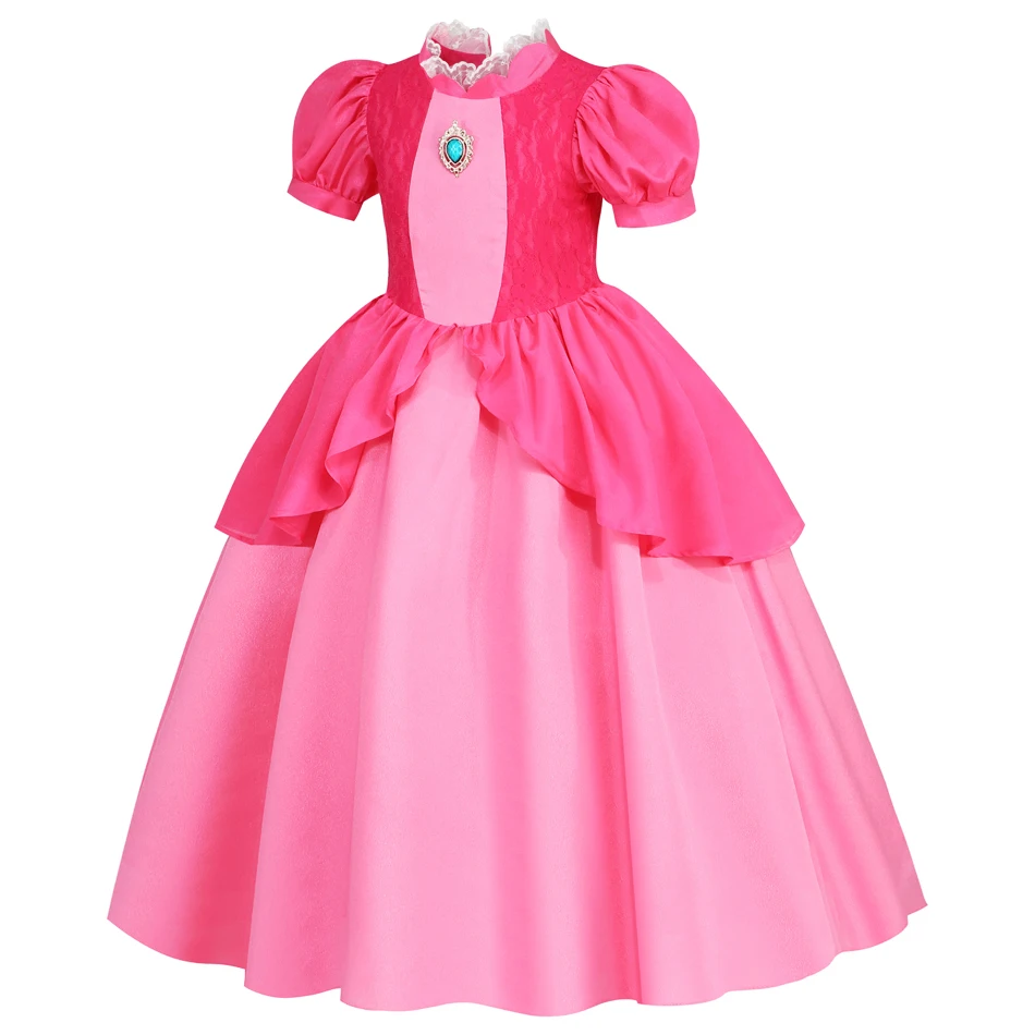 Girls Princess Peach Dress 5