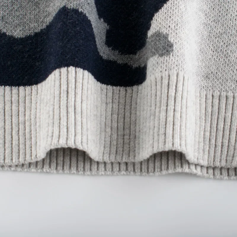 Winter Sweaters for Boys Casual Camouflage Knit Long Sleeve Cartoon Print Warm Kids Outfits