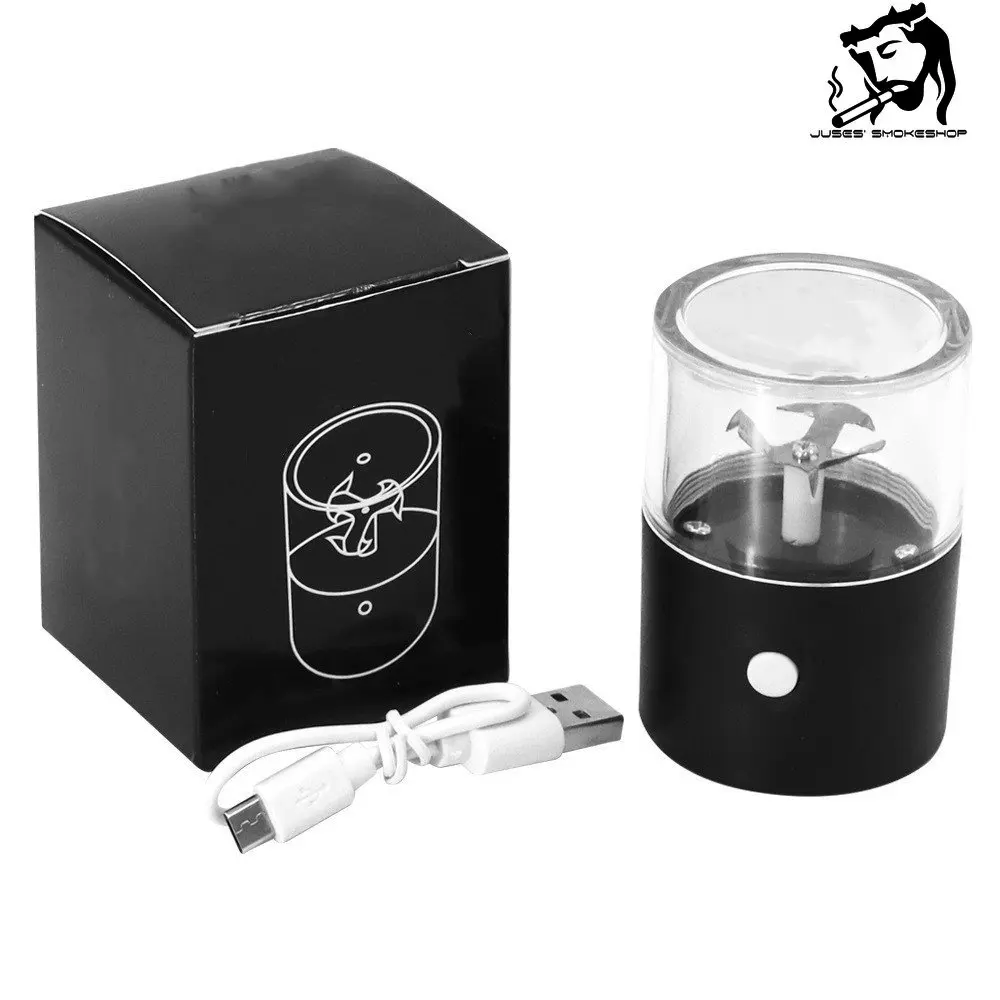 JUSES' Electric Tobacco Grinder Portable USB Charging High Speed Rotating Blade Dry