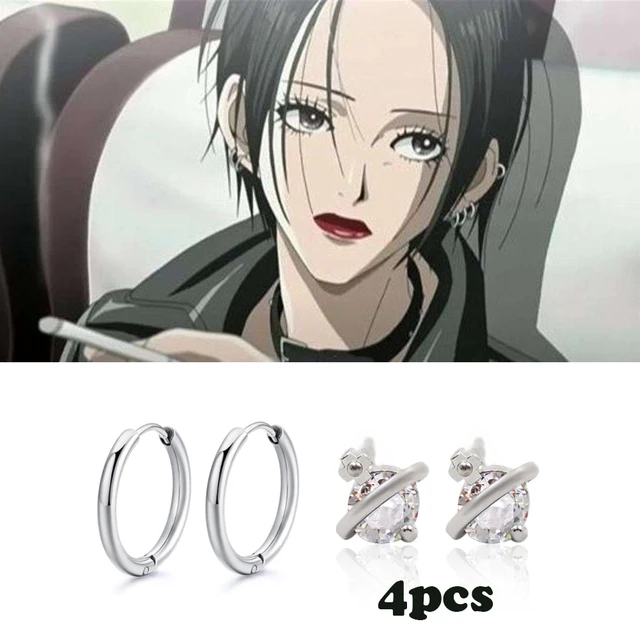 NANA'S☆ピアス 4Pcs/Set Anime Oosaki Nana Earrings Stud Punk Crystal Saturn