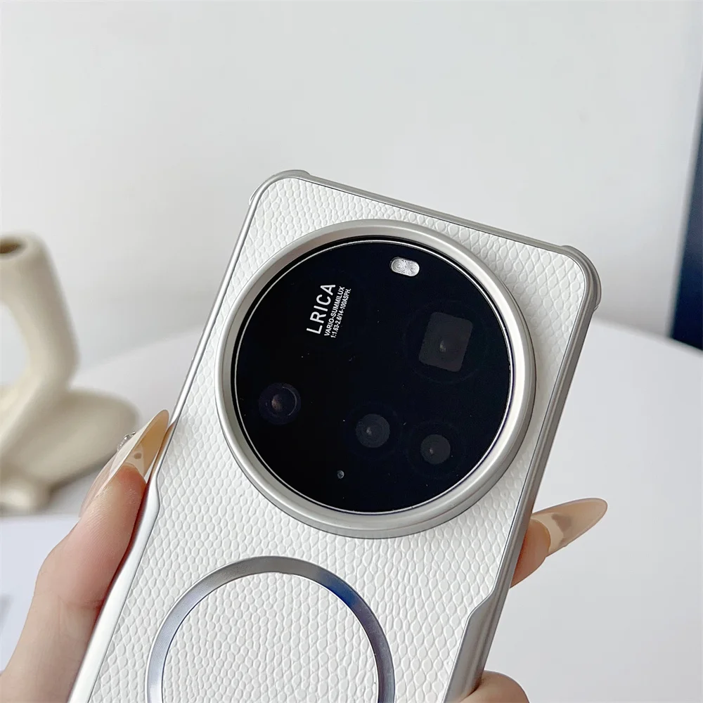 Luxury PU Magnetic Wireless Charging Protective Back Cover Case - Premium Design