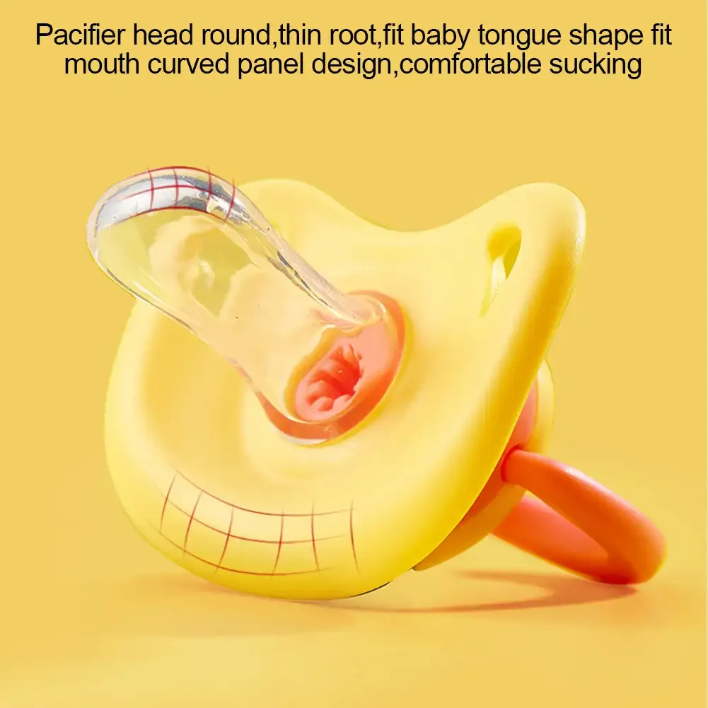 Silicone Pacifier Silicone Teether Silicone Baby Pacifier Baby Bites and Chewable Products Comfortable Nipple Appearance for Newborns Flat Pacifier Care Tools