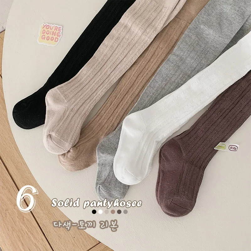 Baby Girl Tights Warm Leggings Kids Pants Solid Cotton Child Pantyhose Casual Stockings Girls Toddler Dance Spring Clothes 0-8Y