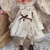 Handmade Doll Skirt Dress With Big Ear Rabbit Hat Doll Floral Patterned Dress For Blythes Ymy Licca Azones Ob24 Ob27 Fr Doll 3