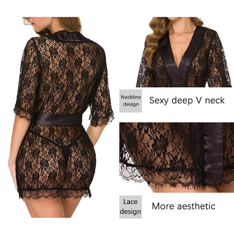 Women Floral Lace Nightgown Sleepwear