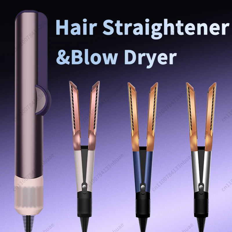 2 IN 1 Professional Hair Straightener Hair Dryer Heat-Up Flat Iron Negative Ion Iron Long-Lasting Styling Tool 210V-240V