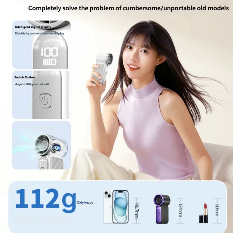 Compact and Lightweight Handheld Portable Fan for Travel and Outdoor Activities