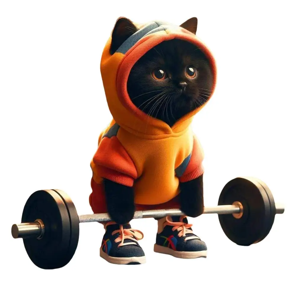 고양이 피트니스 피규어 조각상 조각, 수집 동물 고양이 테이블 피규어 장식, 집 장식, 고양이 집 A6O3