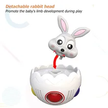 

ABS Push Bubble Balls Puzzle with Detachable Rabbit Head Educational Toy Slow Rising Stress Relief Squeeze Toys for Kids