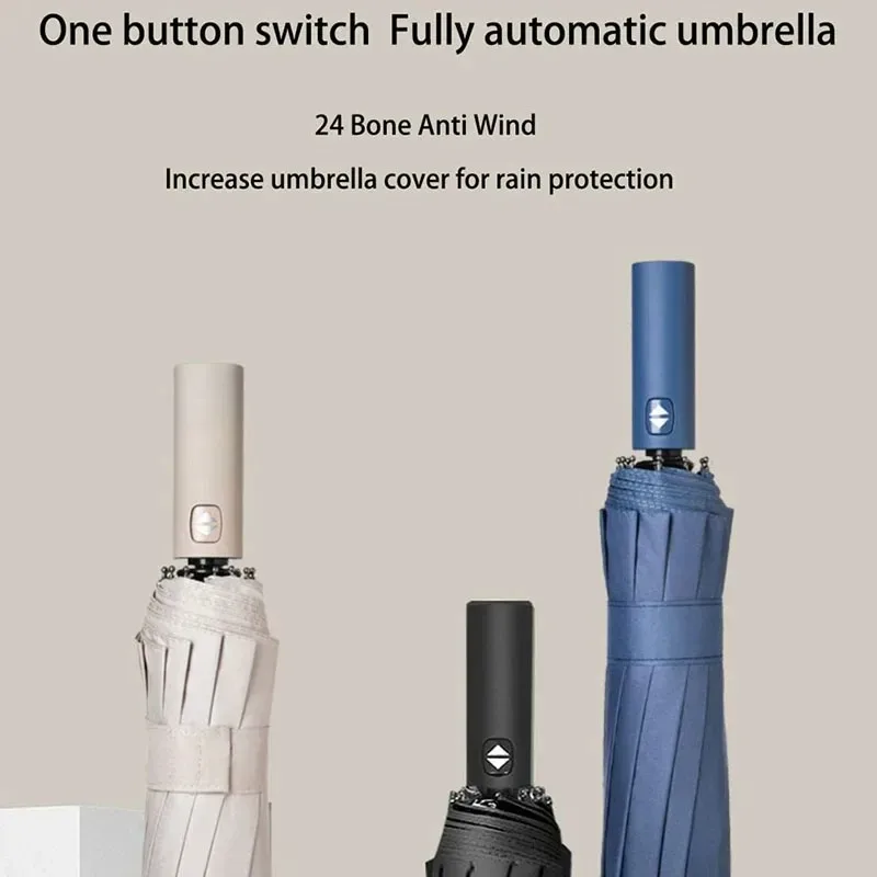 24-Bone Umbrella Men's Business Women's Sunny Wind Resistant Umbrella Windproof Umbrella Sun Umbrella