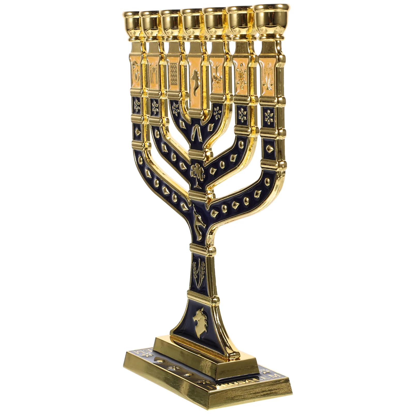 

Traditional Jewish Menorah Branch Candle Stick Temple Candle Holder Decoration