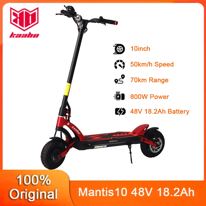 Original Kaabo Mantis 10 10inch Single Motor E-scooter 800W 48V 18.2Ah Electric Scooter Foldable Electrice Scooter