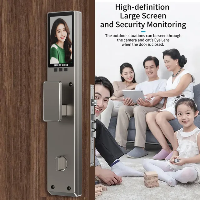 3d Face Recognition Tuya Smart Door Lock Biometric Palmprint Fingerprint Intelligent Digital Lock 4