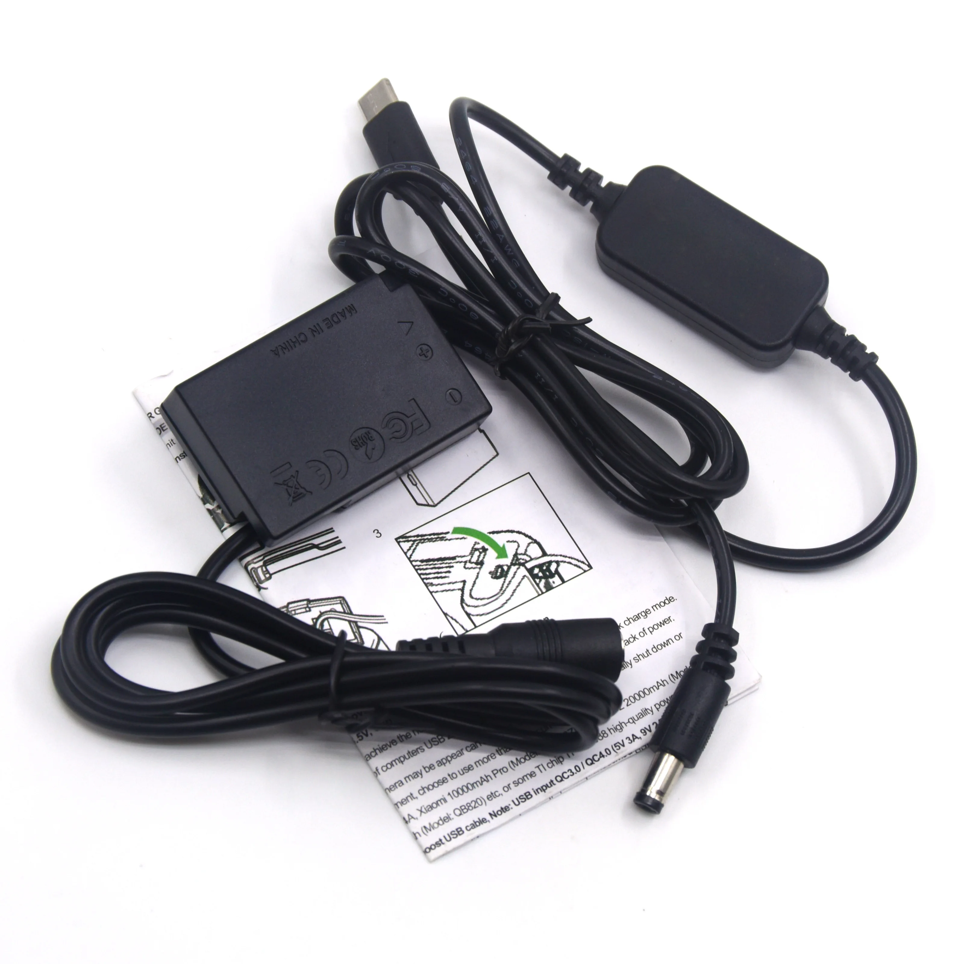 USB Type-C Power Adapter Cable + LP-E17 Dummy Battery DR-E18 for Canon EOS 750D Kiss X8i T7i T6i 760D T6S 77D 800D 200D Rebel