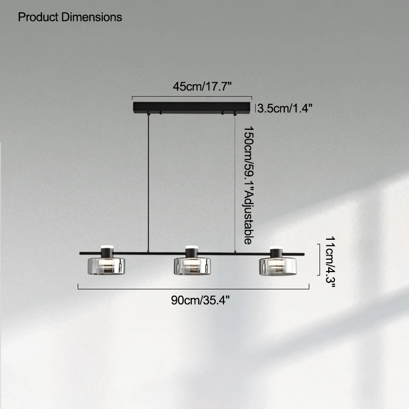 Lampada A Sospensione In Vetro Soffiato A Mano Per Isola Cucina - Design Moderno, Altezza Regolabile, Cromo