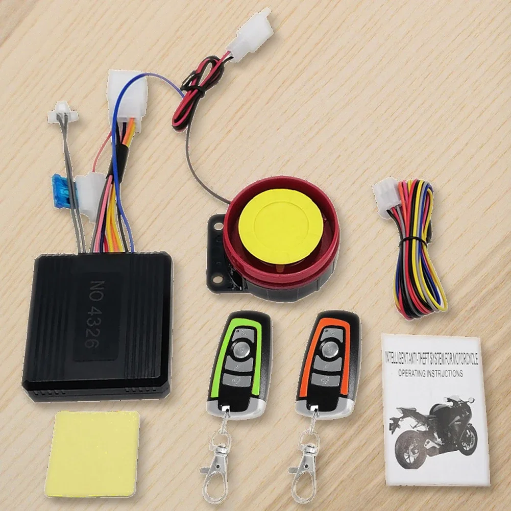 Motorcycle Alarm 12V Motorcycle Alarm Without Installation 1 Way Anti-theft Alarm For Motorcycle Burglar Alarms Motorbike Security System