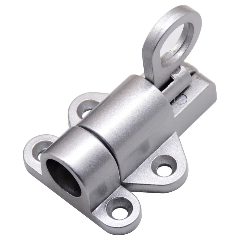 Window Gate Door Bolt Automatic Latch Lock Aluminum Alloy Pull Ring Spring Bounce Security for Window with door latch baby safety lock lock padlock