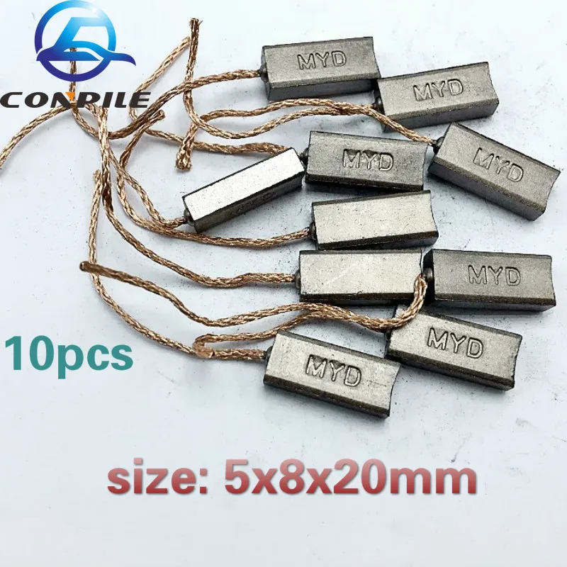 5X7X20mm 5X8X20mm Car Generator Brush Brush Regulator Rear Outlet Line 10pcs car generator brush