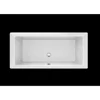 71" - Modern White Freestanding Soaking Bathtub With Chrome Drain - White Rectangle Spacious Acrylic Fiberglass Bath Tub - Deep 3
