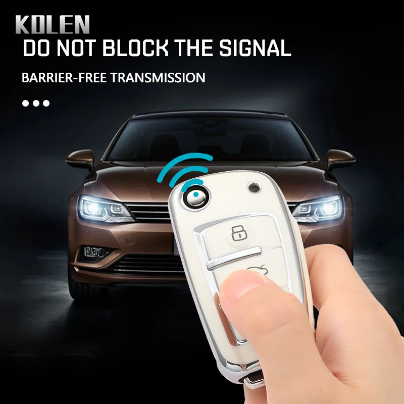 Car Key Shell Flip Key Fob Shell Key Case Cover For Audi A3 8L 8P A4 B6 B7 B8 A6 C5 C6 4F RS3 Q3 Q7 TT 8L 8V S3