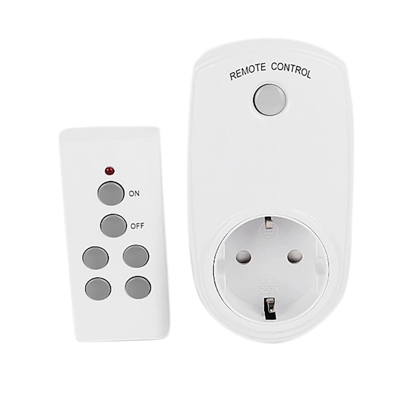 2 Pcs Wireless Remote Control Smart Electrical Outlet Switch Set For Lights Fans Small Appliance Long Range