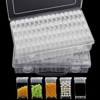 1pc 32/40/42/48/56/64 Slots Plastic Storage Box, DIY Diamond Painting Beads Charms Jewelry Accessories Organizer Box 1