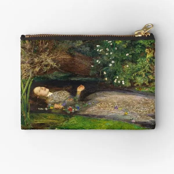 

Ophelia Painting By John Everett Millais Zipper Pouches Money Packaging Socks Small Women Panties Key Cosmetic Storage Men Coin