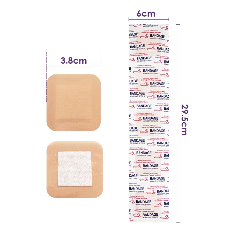 Waterproof BandAid Adhesive Bandage 50pcs First Aid Kit Supplies Sterility Wound Bandage Hemostatic Patch Band-Aid Plaster A1582