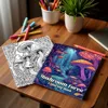 1pc Art Coloring Book 24Page Coloring Book Gift For Birthday Relieve Stress Kill Time Graffiti Painting Drawing Mushrooms Forest 5
