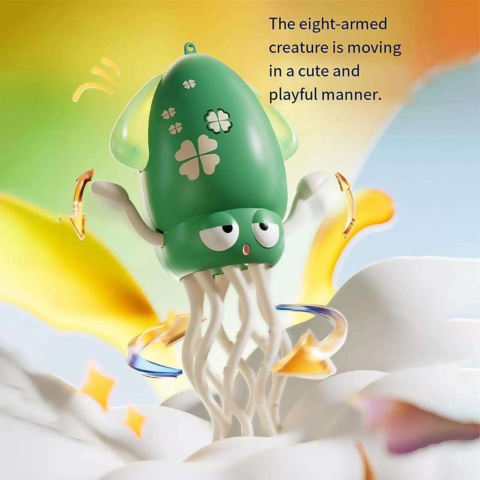 Dancing Squid Kids Electronic Pet Toys Interactive Development Toys Induction Lying Flat Squid with Light Music Tummy Time Gifts