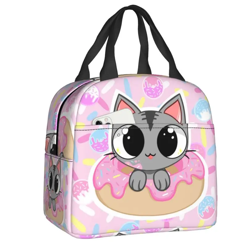 

Cute Creative Cat Insulated Lunch Bag for Women Resuable Cooler Thermal Lunch Tote Office Work School