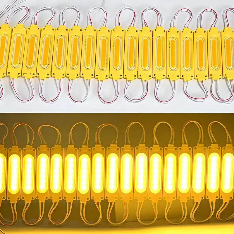 DC12V 20개/세트 렌즈가 있는 COB LED 모듈 2W 6LED IP65 방수 LED 백라이트, 간판 채널 문자용