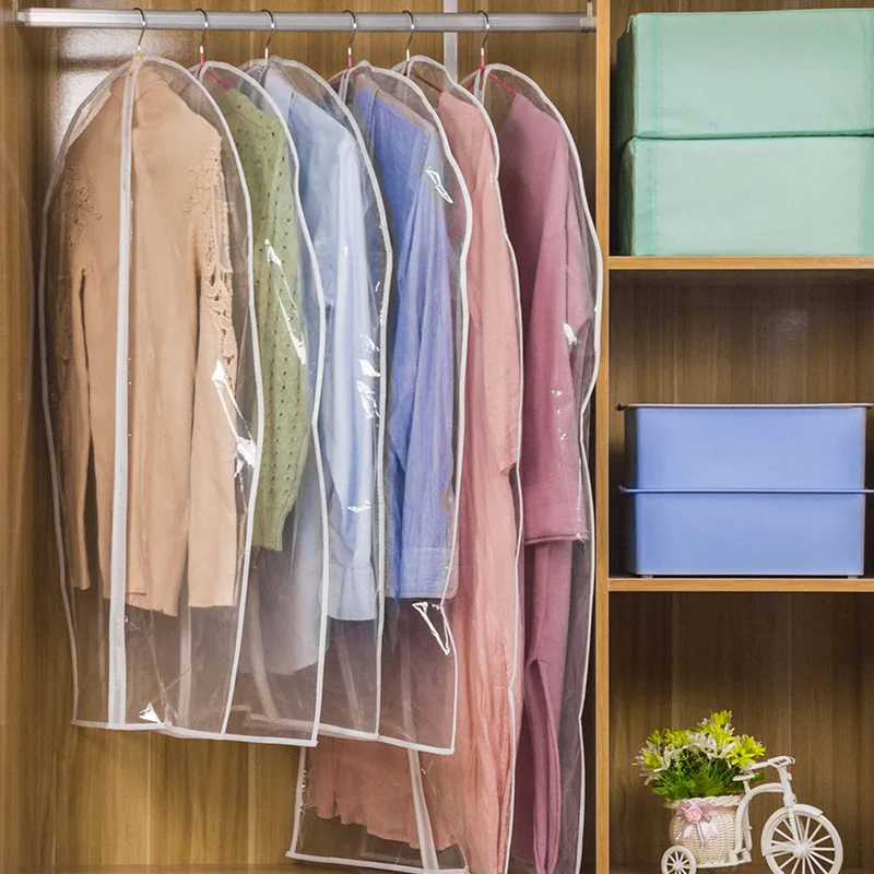 Peva Transparent Clothes Dust Cover Garment Coat Jacket Storage Bag