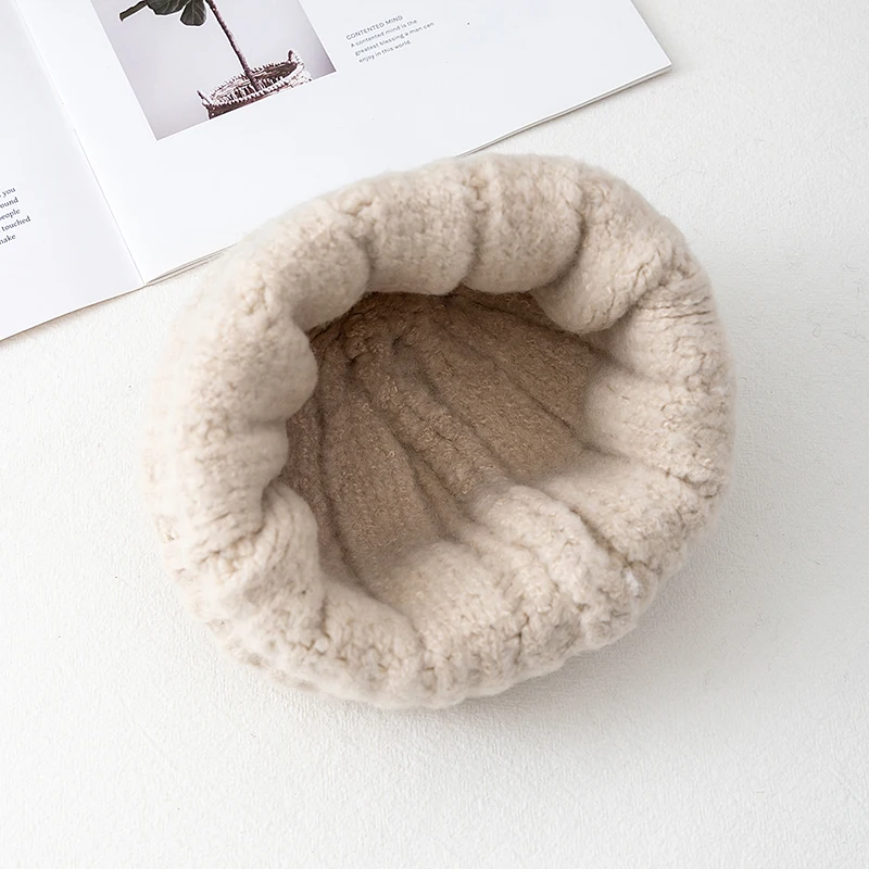 New Style Slouchy Winter Hats Beanie Cap Y2k Warm Cap For Women Casual Solid Color Decor Winter Outdoor Knitted Girl Hats