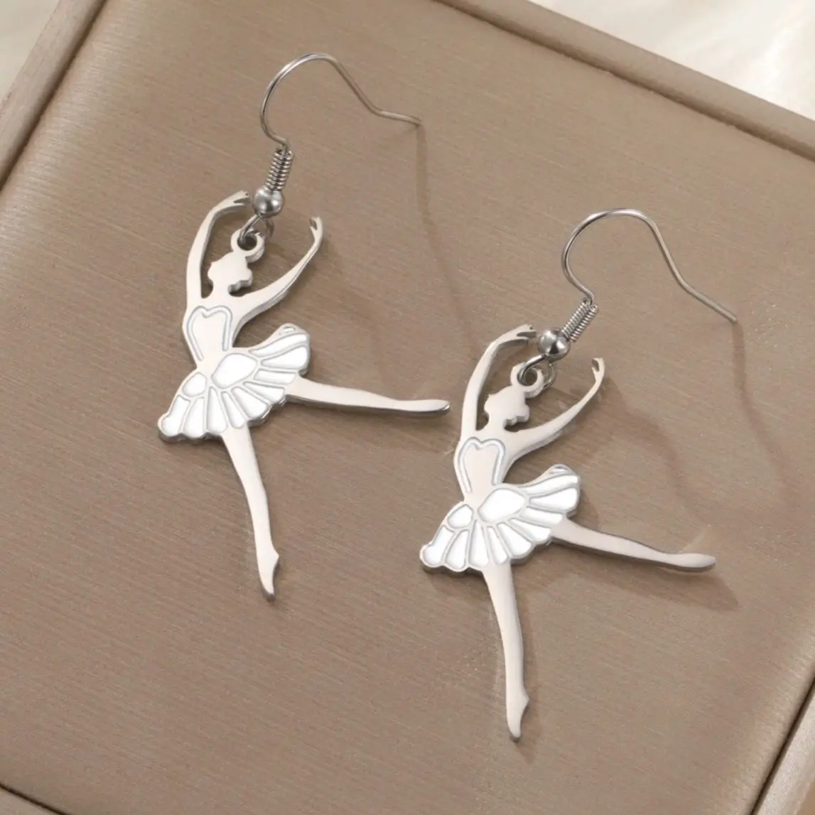 Unift Elegant Ballet Dancing Girl Earrings for Women Stainless