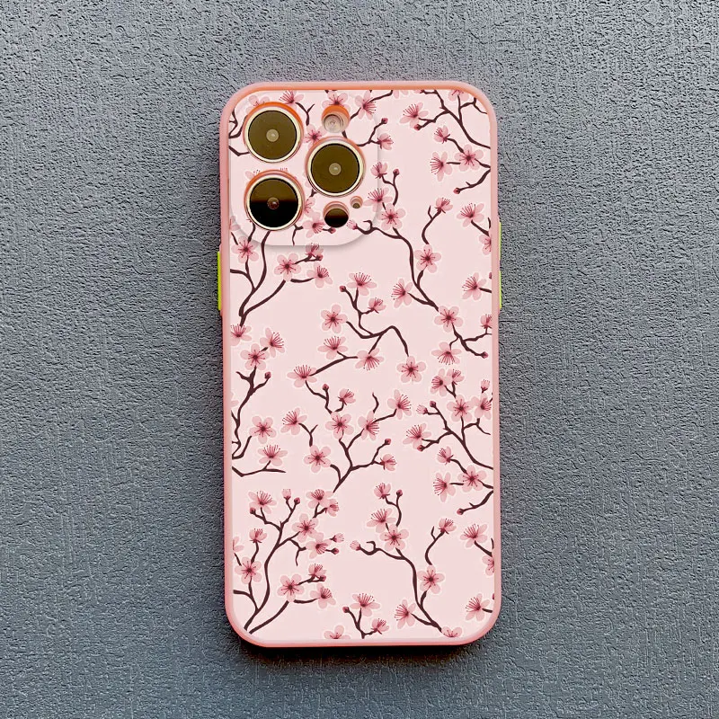 Floral Shockproof Phone Case - Full Graphic Flower Design Cover