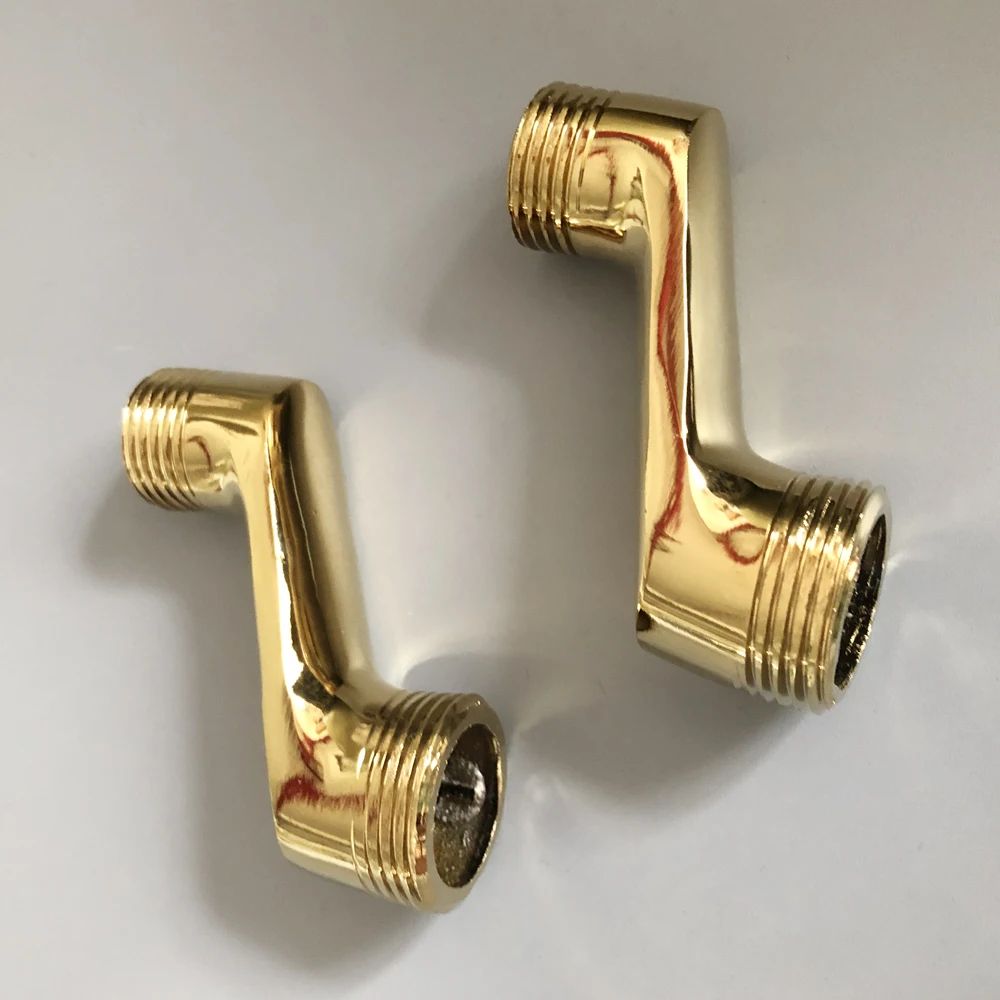 Bathroom Accessory Golden Brass Claw Foot Wall Mounted Bath Tub Rain Shower Faucet Adjustable Adapter Swing Arms zba179