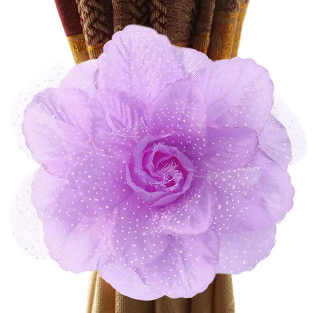 Window Curtain Strap Tie Peony Flower Creative Curtain Buckles Home Decor Tieback Clip Holders Tie Back Strap