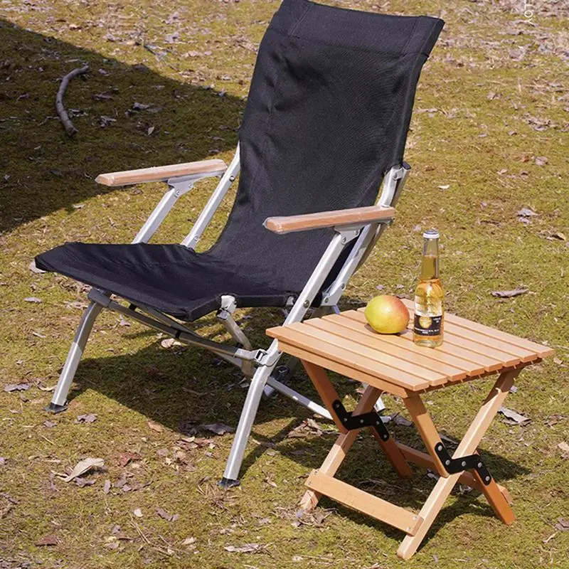 

Folding Chair Outdoor Beach Chair Aluminum Alloy Frame Heightened Chair Back Portable Camping Chairs For Camping Lawn Yard Beach