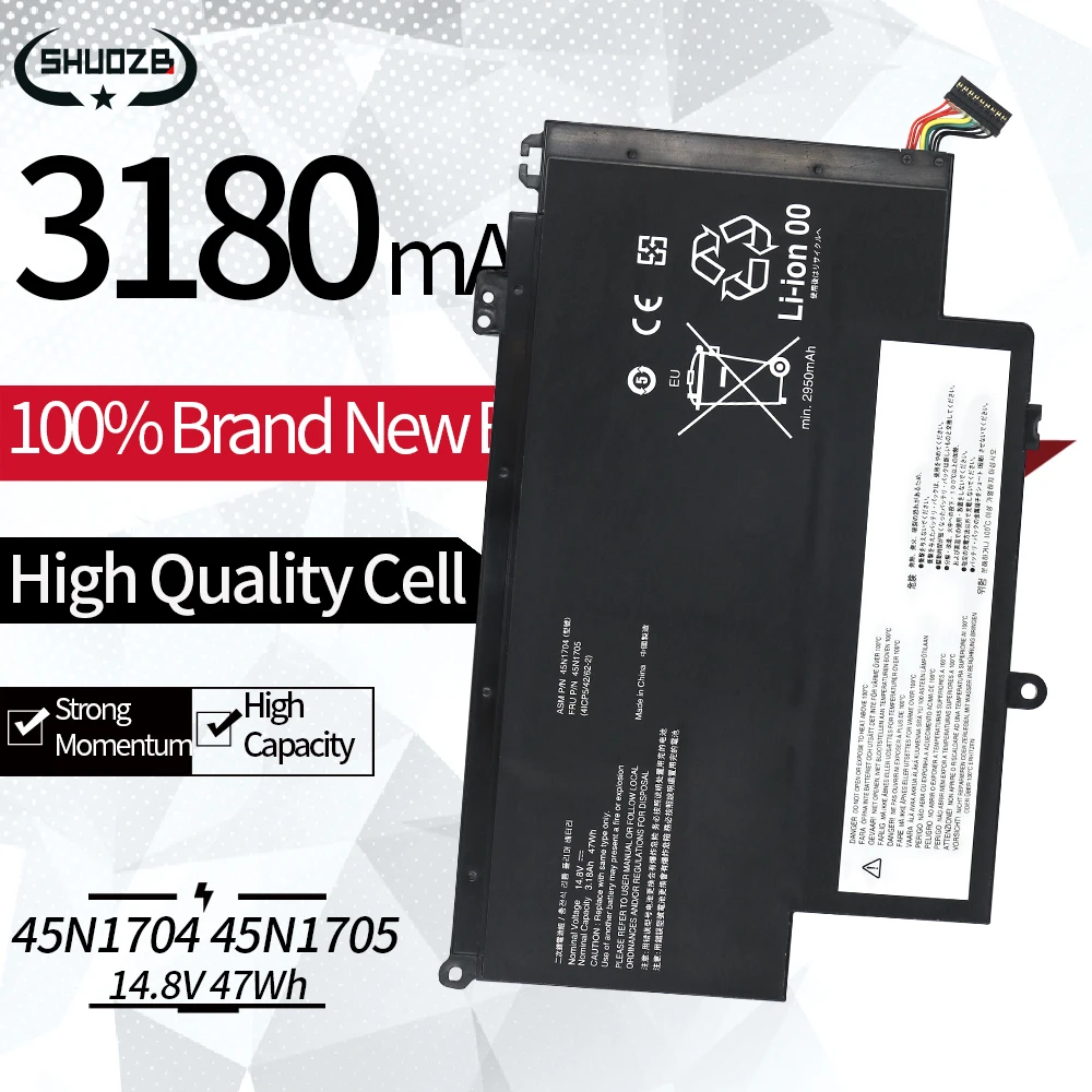 Bateria do Portátil para Lenovo Thinkpad Ioga s1 120 S240 20cd 20c0 Ioga 12 20dl 20dk Pro 45n1706 45n1705 45n1707 45n1704 14.8v 47wh