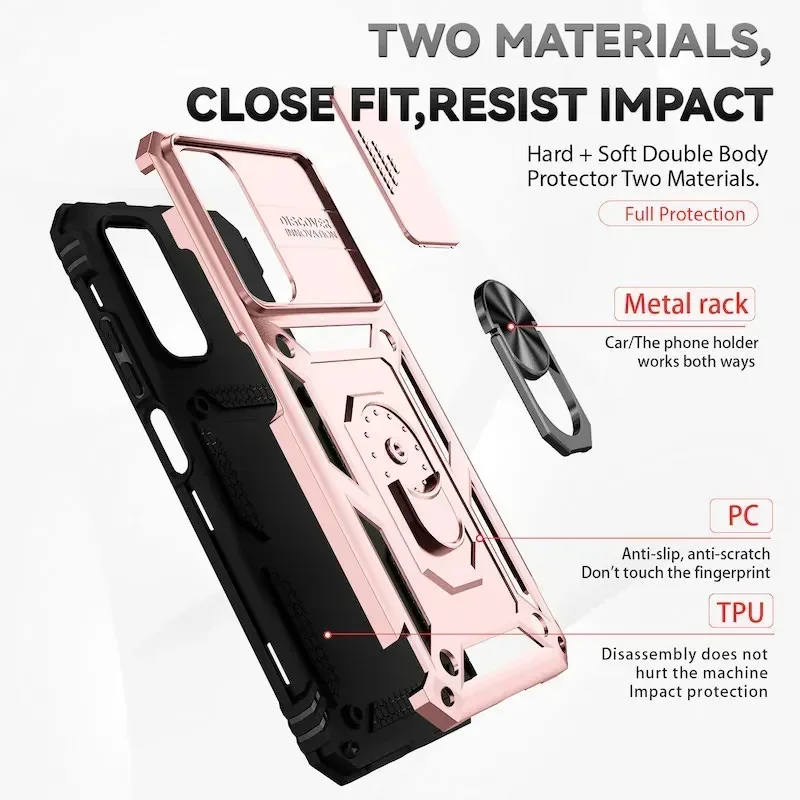 Enhanced Armor Ring Bracket Phone Case with Kickstand and 360° Protection