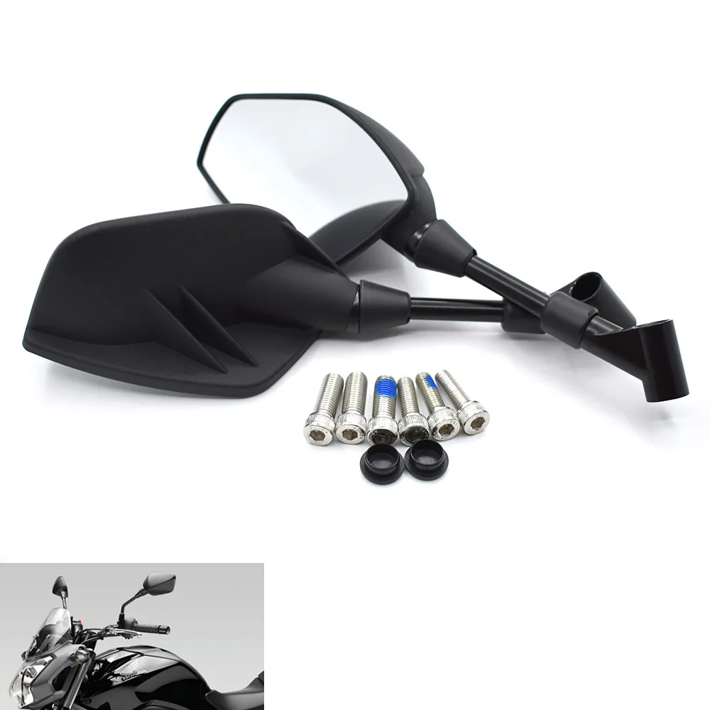 Specchietto Retrovisore Moto Universale Nero 8Mm 10Mm Moto Per Bmw G650X G650Gs , R Ninet K1200R Hp2 Enduro R1150Gs Abs Adventure