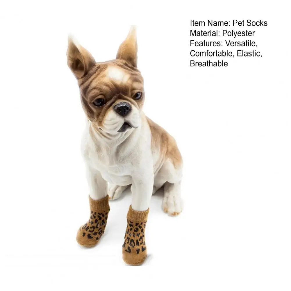 4 Piezas De Calcetines Para Mascotas Que Evitan Que Se N Y Resbalen Calcetines Con Agarre De Traccion Para Perros M