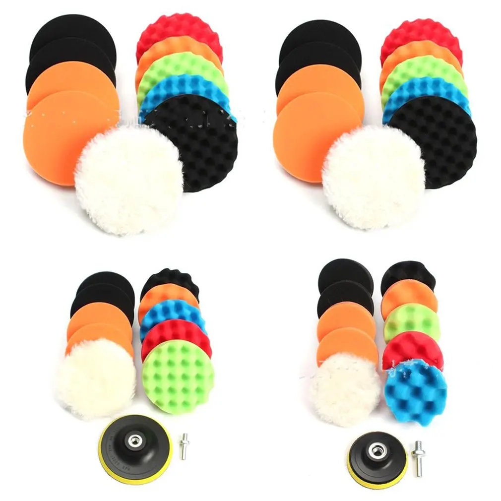 

11pcs/set Durable Car Beauty Device Set Buffing Waxing Polishing Sponge Pads Kit Set For Car Polisher 3 inches