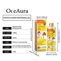 OCEAURA Papaye huile Super blanchissante visage et corps hydratant nourrissant blanchissant huile corporelle Massage corporel huile de Papaye peau 3.38 oz 6